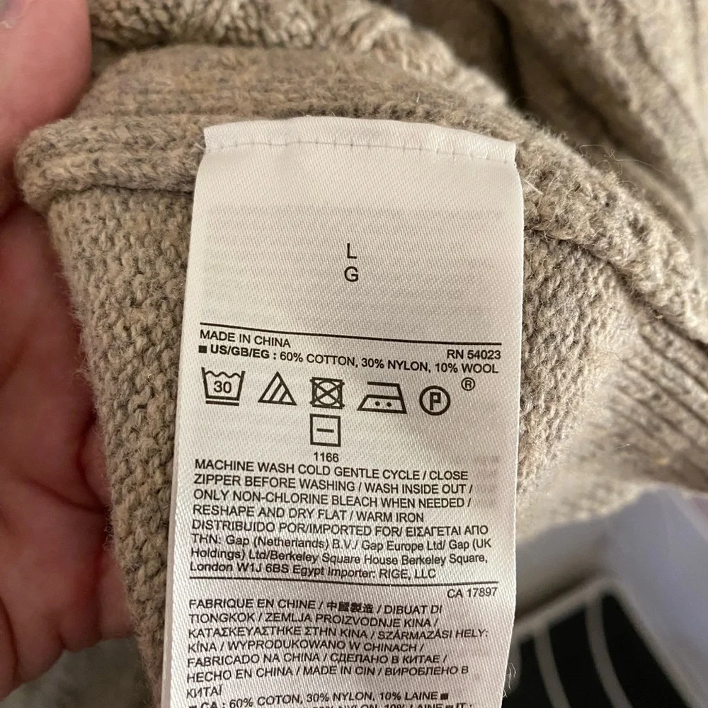 Banana Republic Men's Tan Zip-Up Sweater‎ Grandpacore Fisherman Preppy